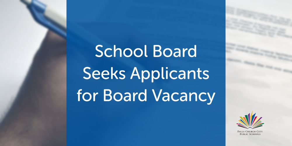  School Board Seeks Applicants for Vacancy