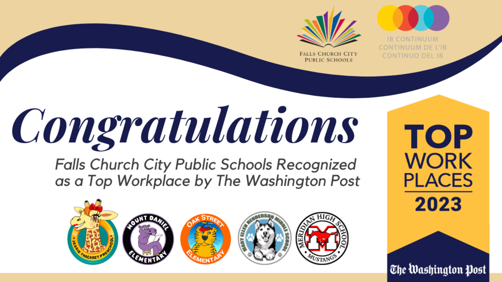 Falls Church City Public Schools Recognized at a Top Workplace by the Washington Post