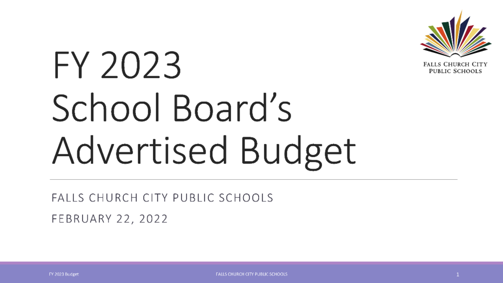 FY 2023 School Board's Advertised Budget