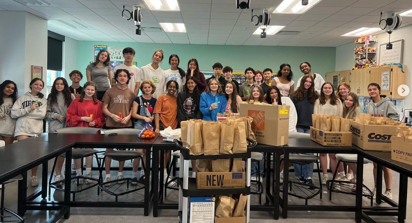 The Meridian High School 'Hand to Hunger' team