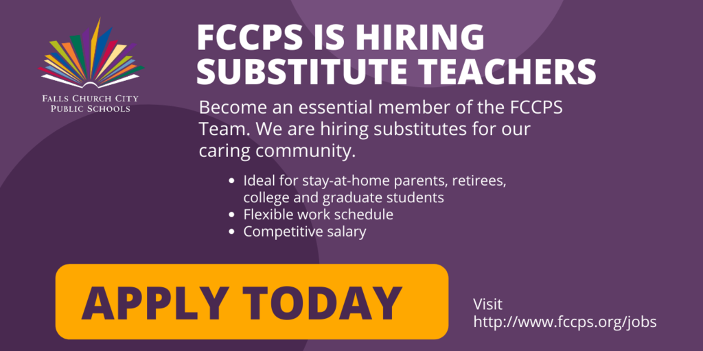 FCCPS is Hiring Substitute Teachers — Apply today!