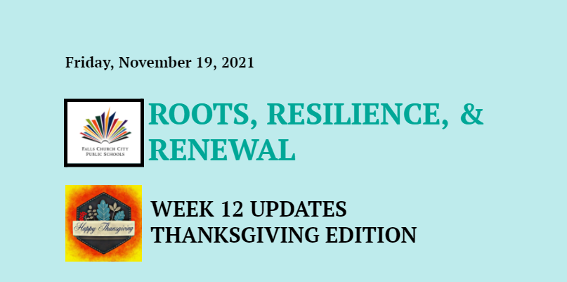 Roots, Reslience, & Renewal - Week 12 Updates
