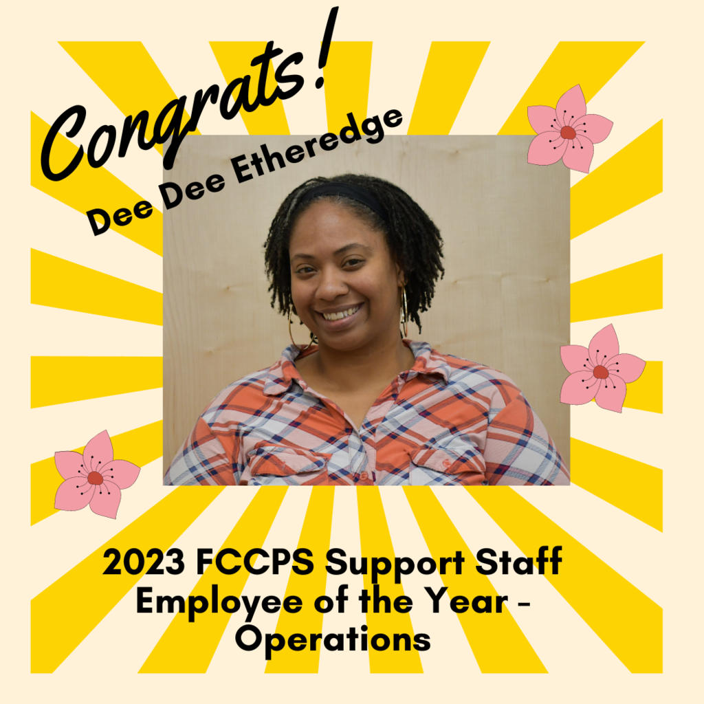Winner of FCCPS Support Staff Employee of the  Year Award